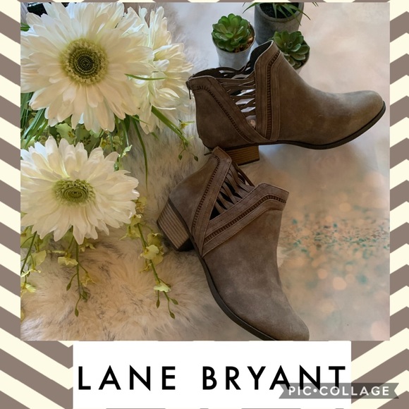 Lane Bryant Shoes - ❌SOLD❌Lane Bryant suede cut out ankle booties